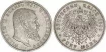 Germany 5 mark, Wilhelm II , Roi de Wurttenberg - 1900 F