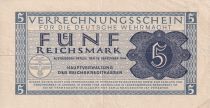 Germany 5 Reichsmark - Military Payements Certificates - 1944 - VF+ - P.M39