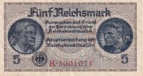 Germany 5 Reichsmark - ND (1940-1945) - Serial K - P.R.138