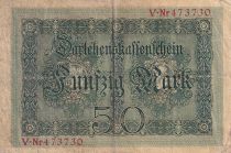 Germany 50 Mark - Germania - 1914 - 6 digit - P.49a