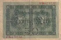 Germany 50 Mark - Germania - 1914 - 6 digit - P.49a