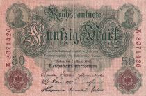 Germany 50 Mark - Green & Rose - 1914 - Letter A - P.41