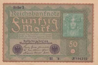 Germany 50 Mark Head of woman - 1919 - Reihe 3 - Various serial