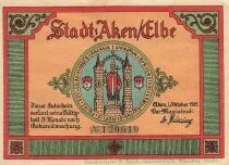 Germany 50 Pfennig - Aken / Elbe - 1921 - Notgeld
