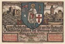 Germany 50 Pfennig - Eifenach - Notgeld - 31-05-1921 - AU