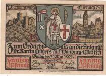 Germany 50 Pfennig - Eifenach - Notgeld - 31-05-1921 - AU