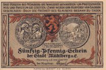 Germany 50 Pfennig - Mühlberg - Notgeld - 1921