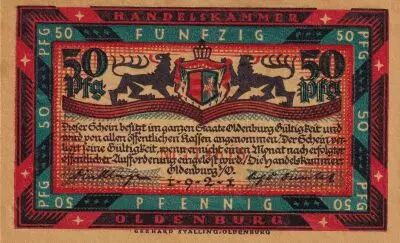 Germany 50 Pfennig - Oldenburg - Notgeld - 1921