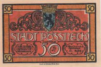 Germany 50 Pfennig - Possneck - Notgeld - ND - AU