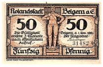 Germany 50 Pfennig - Rolandstadt - Notgeld - 1921