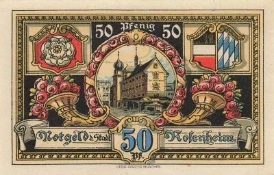 Germany 50 Pfennig - Rosenheim - Notgeld - 1921