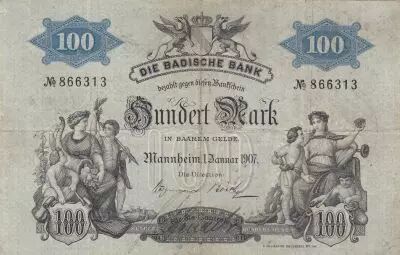Germany 500 Mark - Dresden - 01-01-1907 - Serial 866313