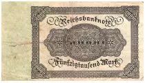 Germany 50000 Mark Burgermaster Brauweiler - 1922 Serial 1M.