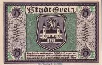Germany 75 Pfennig - Greiz - Notgeld - 1921
