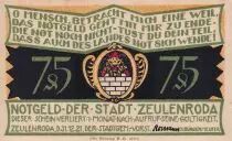 Germany 75 Pfennig - Zeulenroda - Notgeld - 1921