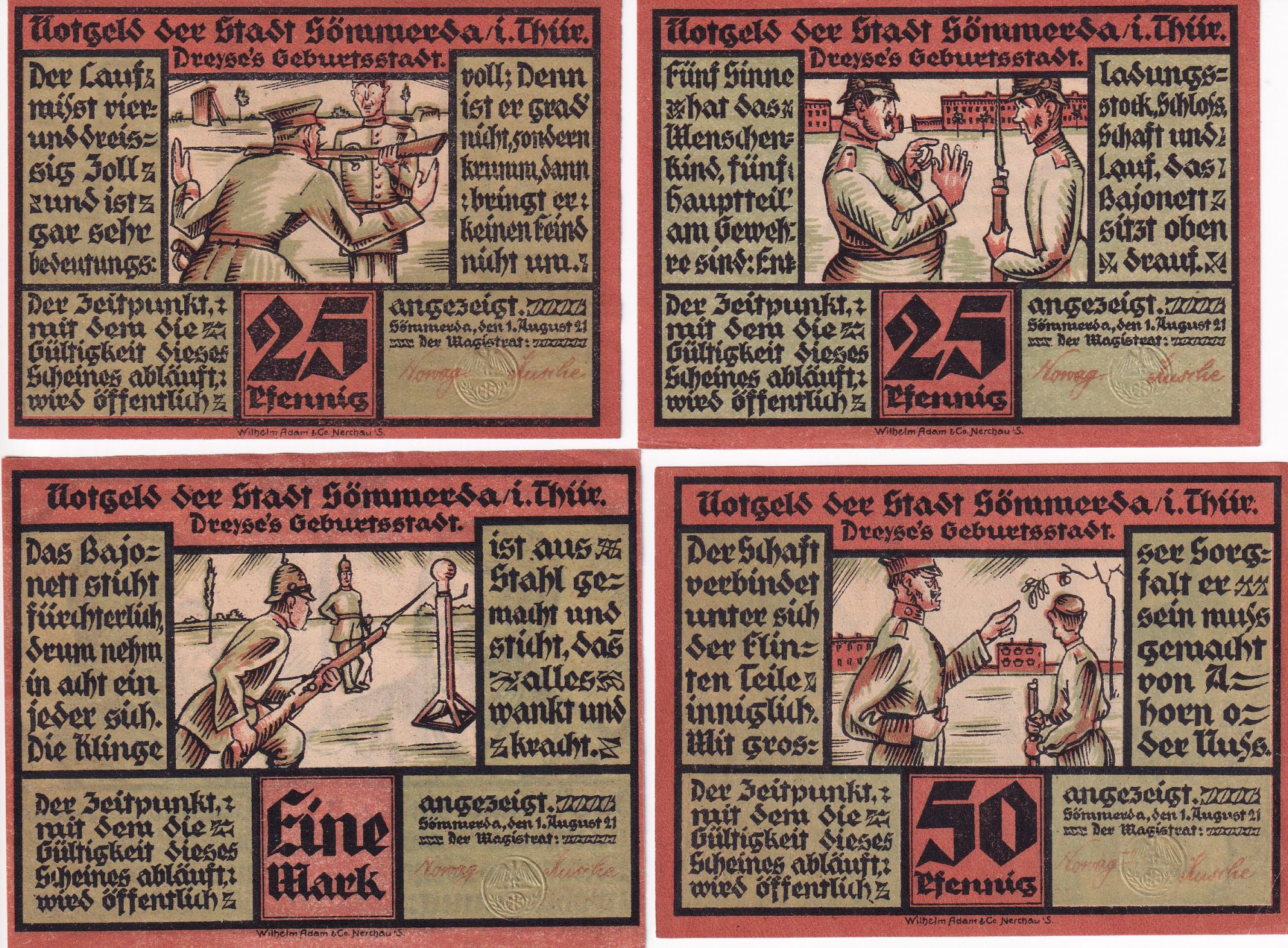 1921 Germany BOBNECK full 50 Phennig Notgeld UNC 