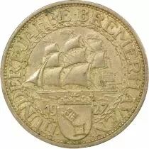 Germany Weimar - 3 Reichsmark, Bremerhaven - 1927 A Berlin