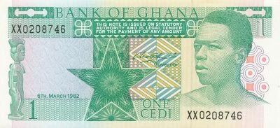 Ghana 1 Cedi - 1982 - Replacement - P.17