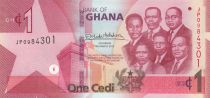 Ghana 1 Cedi, K. Nkrumah and 5 leaders - Dam - 2019