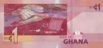 Ghana 1 Cedi, K. Nkrumah and 5 leaders - Dam - 2022 - Serial LJ