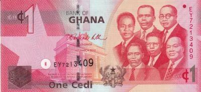 Ghana 1 Cedi Bank - 06-03-2010 - S�rie EY