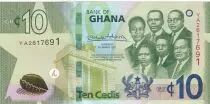 Ghana 10 Cédis  - Busts of the Big Six leaders of Ghana - 2022
