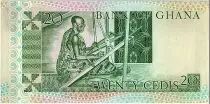 Ghana 20 Cedis - Miner and Man Weaving - 1982