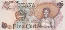 Ghana 5 Cédis  - Woman - 1977 - Serial X1