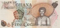 Ghana 5 Cedis - 1978 - Remplacement - P.15