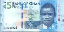 Ghana 5 Cedis, 60 a&ntilde;os del banco central de Ghana - 2017