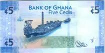 Ghana 5 Cedis, 60 a&ntilde;os del banco central de Ghana - 2017