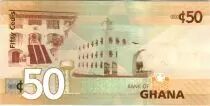 Ghana 50 Cedis, K. Nkrumah y 5 l&iacute;deres - Edificio - 2015