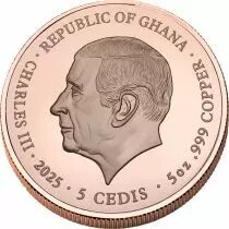 Ghana Saint George et le dragon - 5 Cedis 2025 Cuivre