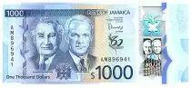 Giamaica 1000 Dollars -Sir Alexander Bustamante - Norman Manley - Polymer - 2022 Serial AM