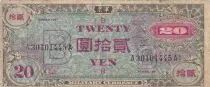 Giappone 20 yen - Allied Military Currency - Letter B - 1945 - P.75
