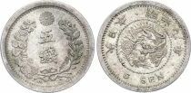 Giappone 5 Sen - Dragon - Meiji Year 9 - 1876 - Silver