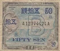 Giappone 50 sen - Allied Military Currency - Letter B - 1945 - F - P.65
