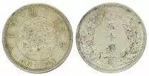Giappone 50 Sen, Flower- Dragon - 1897 YR. 30 - Second ex.