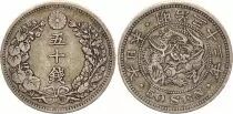 Giappone 50 Sen Dragon - 1899 Meiji Year 32 - Silver