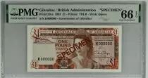 Gibilterra 1 Pound Elisabeth II - 1983 - PMG 66 EPQ Serial  K000000