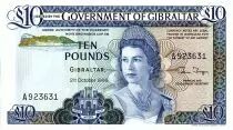 Gibilterra 10 Pounds Elizabeth II - Governor�s House - 1986