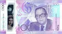 Gibilterra 100 Pounds Elisabeth II - Sir Josua Hassan - 2015