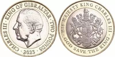 Gibilterra 2 Pounds Charles III - Coronation - 2023