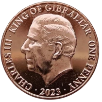 Gibraltar 1 Penny - Charles III - Coronation - 2024