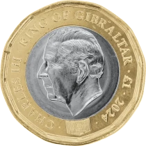 Gibraltar 1 Pound - Charles III - Coronation - Bimetallic - 2023