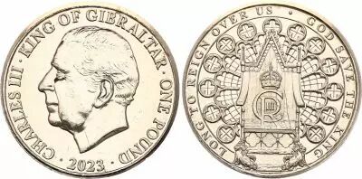 Gibraltar 1 Pound Charles III - Coronation - 2023