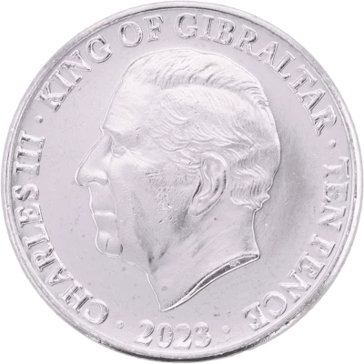 Gibraltar 10 Pence - Charles III - Coronation - 2023