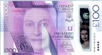 Gibraltar 100 Pounds Elisabeth II - Sir Josua Hassan - 2015