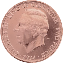 Gibraltar 2 Pence - Charles III - Couronnement - 2024