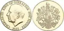 Gibraltar 5 Livres Charles III - Couronnement - 2023